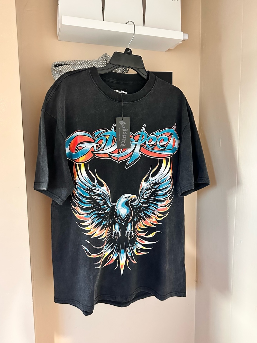 Men's Black Graphic Godspeed shirt